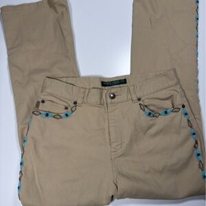 VTG Women’s Ralph Lauren Jeans Khaki Aztec Pants size 6
